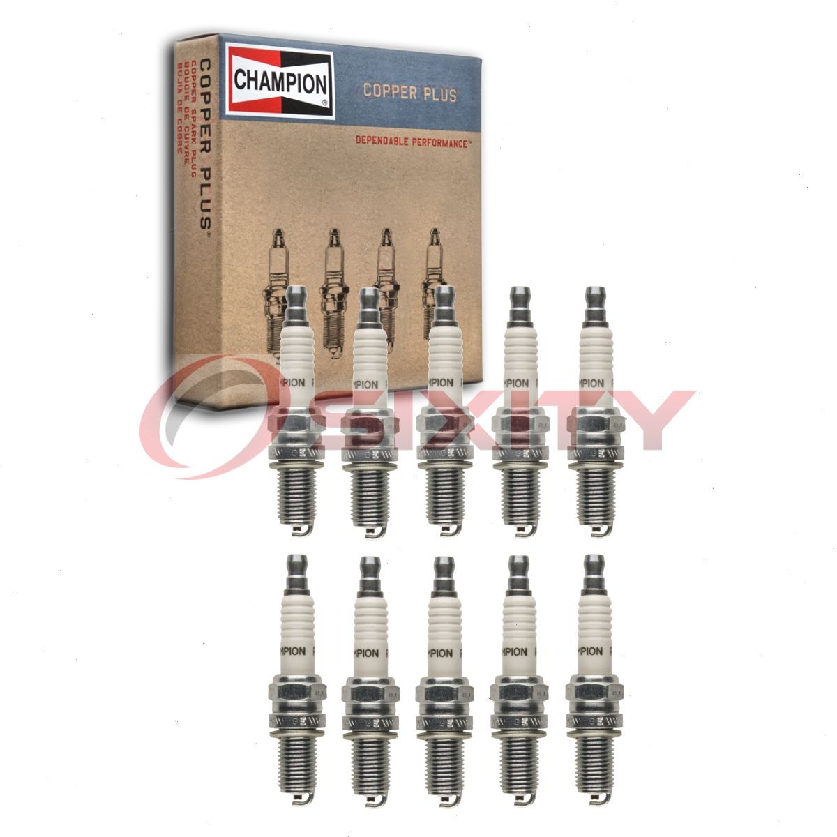 10 pc Champion Copper Plus 905 Spark Plugs for XS4162 XR2CS X27EPZU9 cq