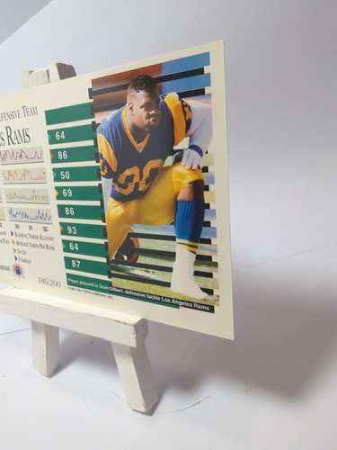 1993 Topps Fantasports Los Angeles Rams Defensive Team Sean Gilbert #186 - Picture 7 of 8