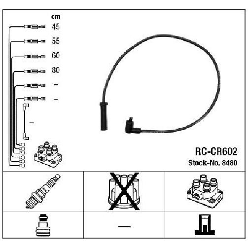 ZüNdleitungssatz FüR Citroen Xantia X1 X2 2.0 93 Bis 03 NGK 5967L3 9617237080-image