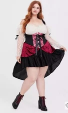 Leg Avenue Halloween Costume Womens Plus Size 1X-2X Wicked Wench Milk Maid Sexy