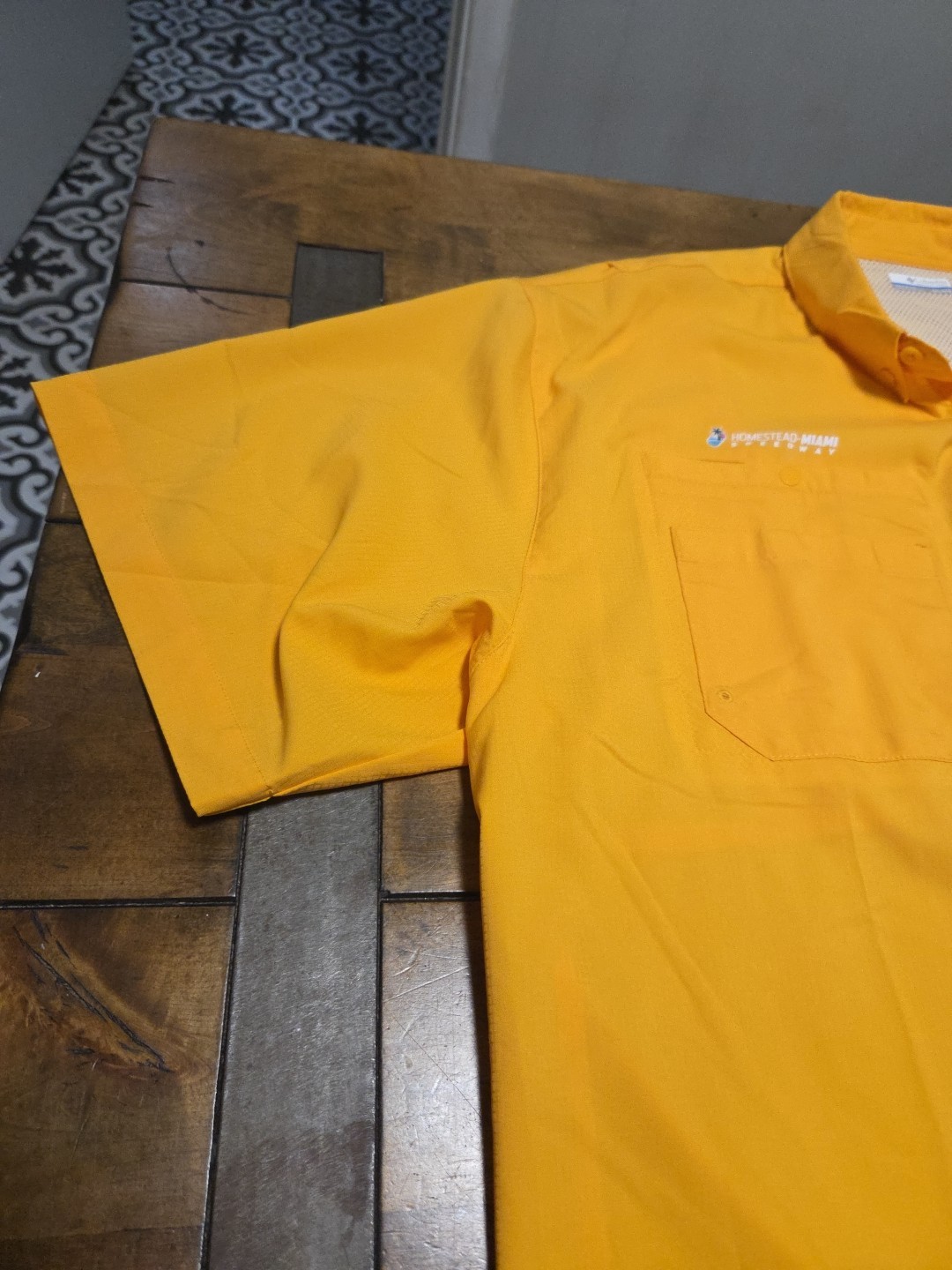 Columbia PFG Shirt Mens XXL Homestead Miami Speedway Vented Fishing Button Up image 5