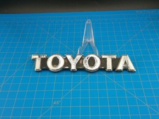 Vintage Toyota Pickup Chrome Emblem Badge Nameplate Stud Mount 1980s 6.5in