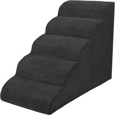 5 Steps Dog Stairs for High Bed Couch Non-Slip Injured Older Small Puppy Ramps
