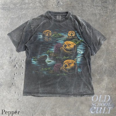 Vintage Otter Swimming Graphic Comfort Tee Shirt Animal Lover Gift Soft Cotton