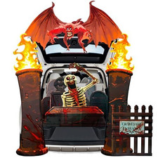 JOYIN Halloween Cemetery Trunk or Treat Car Decorations Kit for Red and Black