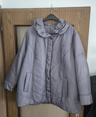 Ladies winter jacket medium grey size 56 with small collar by WITT-WEIDEN + EXTRA
