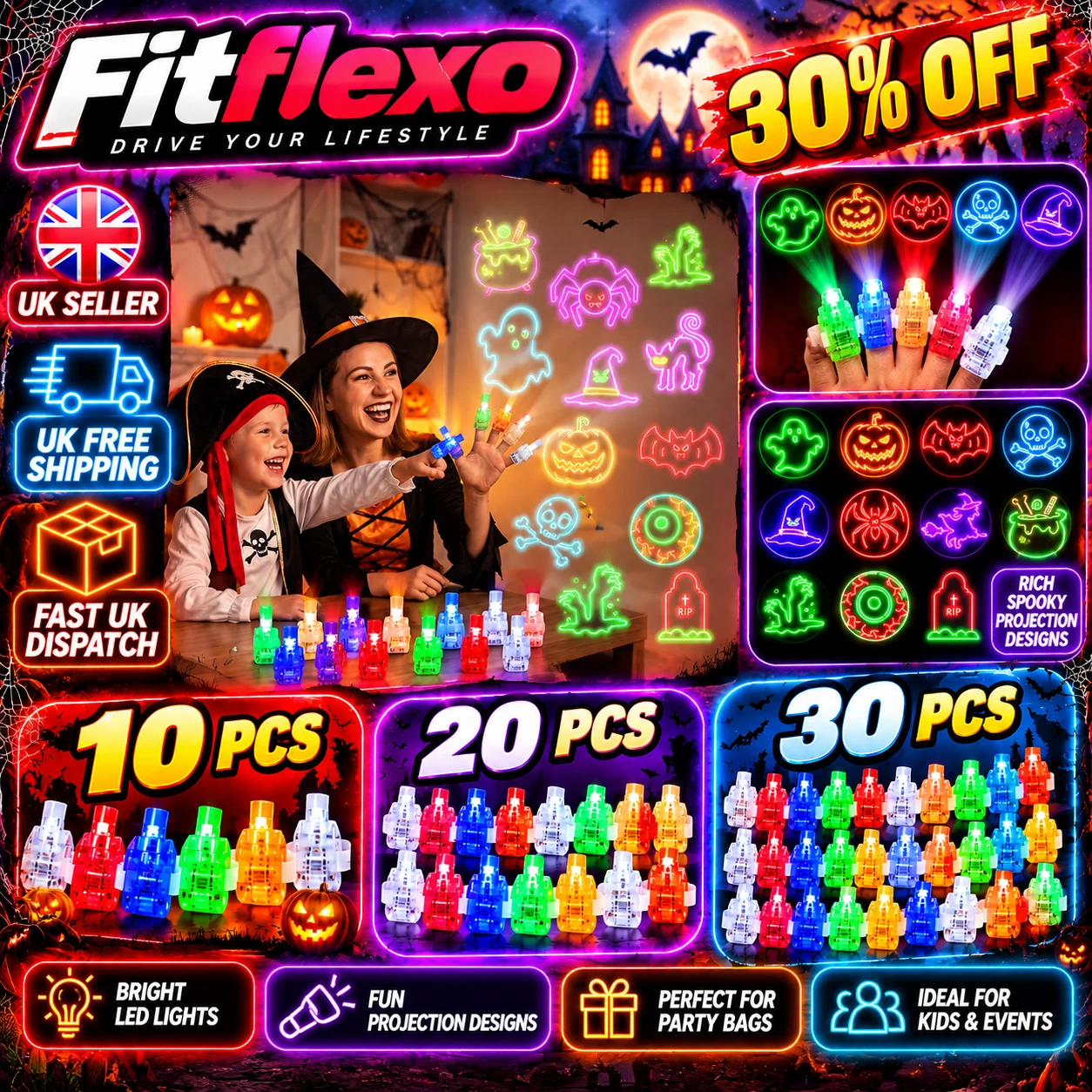 Halloween LED Finger Lights