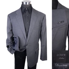 J Crew Ludlow Tollegno 1900 Wool Sport Coat Suit Jacket Sz 46R Gray Two Button