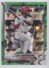 2021 Bowman Sapphire Edition Chrome Prospects Green Refractor Ivan Johnson 1u6