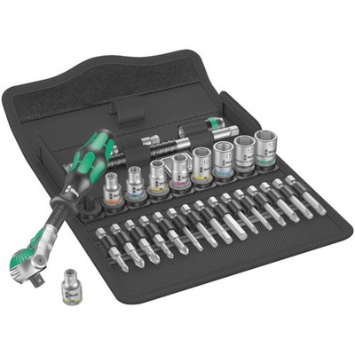 WERA 05004016001 8100 SA 6 Zyklop Speed Ratchet Set, 1/4'' drive, metric, 28 pcs