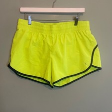 Danskin Women Sport Running Training Fitness Gym Athletic Shorts Yellow Large