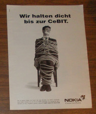 Rare Advertising Nokia Mobile Phones - We Hold Close to CeBIT - Leak 1996