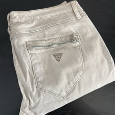 Guess Womens Skinny Stretch Ankle Stone Brushed Acid Tan 31 Fits 34x28.5 Pants