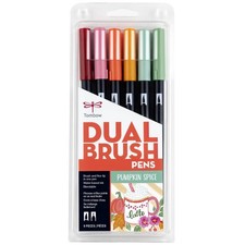 Best Tombow 56229 Dual Brush Pen Art Markers Pumpkin Spice 6-Pack Free Shipping