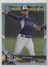 2018 Bowman Draft Chrome Sky Blue Refractor 214/402 Sean Guilbe #BDC-144 1u6