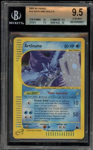 Pokemon Articuno Skyridge Reverse Holo Rare #H3 BGS 9.5
