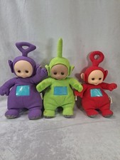 1998 Vintage Playskool Plush Teletubbies Set Of 3 1 TALKS, 2 DO NOT TALK