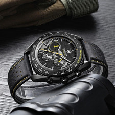 QINGXIYA Orologio Business Quarzo Lusso Uomo Pelle Impermeabile Luminoso Analogico