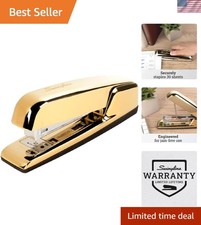 Stapler, 30 Sheet Capacity, 747 Business Stapler, Jam Free, Metal, Gold Chrom...
