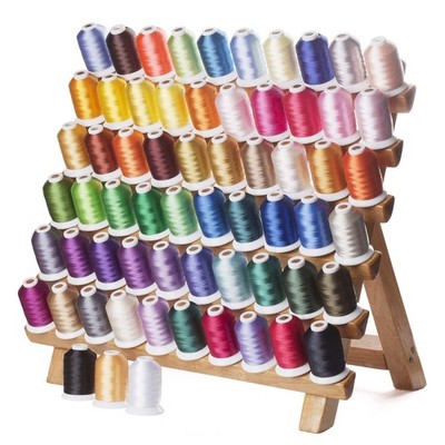 63 Colors Polyester Machine Embroidery Thread 1000M(1100Y) Big Spool for Brot...