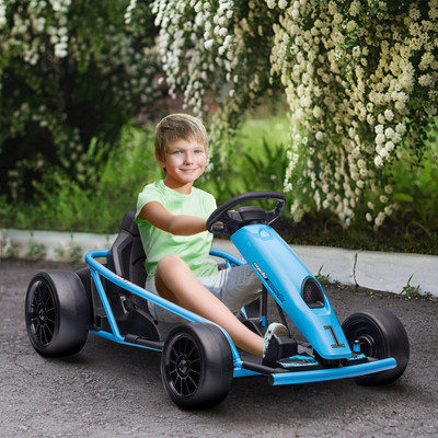 24V 8.1 MPH Electric Go Kart Music Interactive Horn Slow Start Exciting Drifting