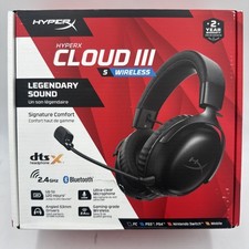 HyperX Cloud III S Wireless - Gaming Headset Black Open Box