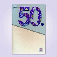 50. Geburtstag Geburtstagskarte GlüCkwunschkarte Geburtstag Birthday Handmade
