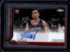 2025-26 Topps Chrome Micah Peavy Auto Autograph RC #TCAR-MP Pelicans Rookie