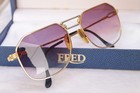 VINTAGE FRED CAP HORN PARIS LUNETTES DE SOLEIL 58-18 FRANCE OR LOURD 22K/SIL...