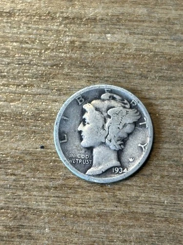 1934D Mercury Dime VG