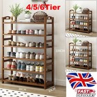 4/5/6Tier Wooden Shoe Rack Tall Storage Shelf Cabinet Footwear Stand Organiser🔥