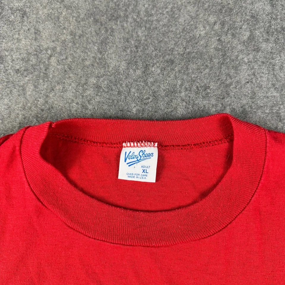 Vintage 80s Georgia Bulldogs Mickey Mouse T-Shirt Mens XL Disney World Red RARE - Image 4 of 4