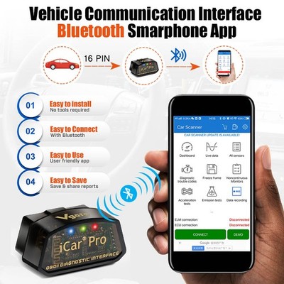 Vgate iCar Pro Bluetooth/WIFI Adapter OBD2 Scanner Diagnostic For Android&iOS