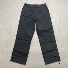 VIP Jeans Cargo Pants Womens 3/4 Black Wide S...