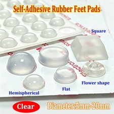 Self-Adhesive Rubber Feet Pads  Square  Round Clear, Small  Large  5mm-20mm