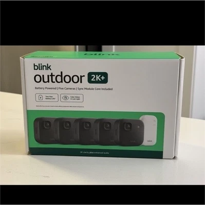 Blink Outdoor 2K+ 5 Camera Wireless Security System Sync Module Core NEW - Image 1 of 3