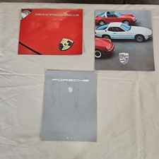 Vintage Lot Of 3 1980's PORSCHE Brochures 928S 924 911SC AUDI COUPE 