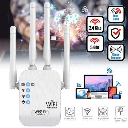 1200Mbps WLAN Repeater Router Range Wifi Signal Verstärker Access Point Booster