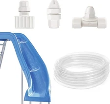 Pool Slide Water Tubing Kit, Inground Pool Slide Hose Kit, Sprayer/Spray Kit.