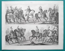 MILITARY Roman Army General Imperator Standard Bearer Legate - 1844 Superb Print