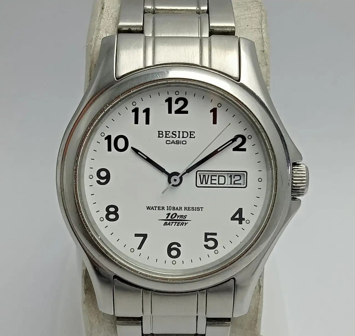 Casio Beside BES-105 Quartz 1372 Day/Date Vintage Men's Watch | eBay