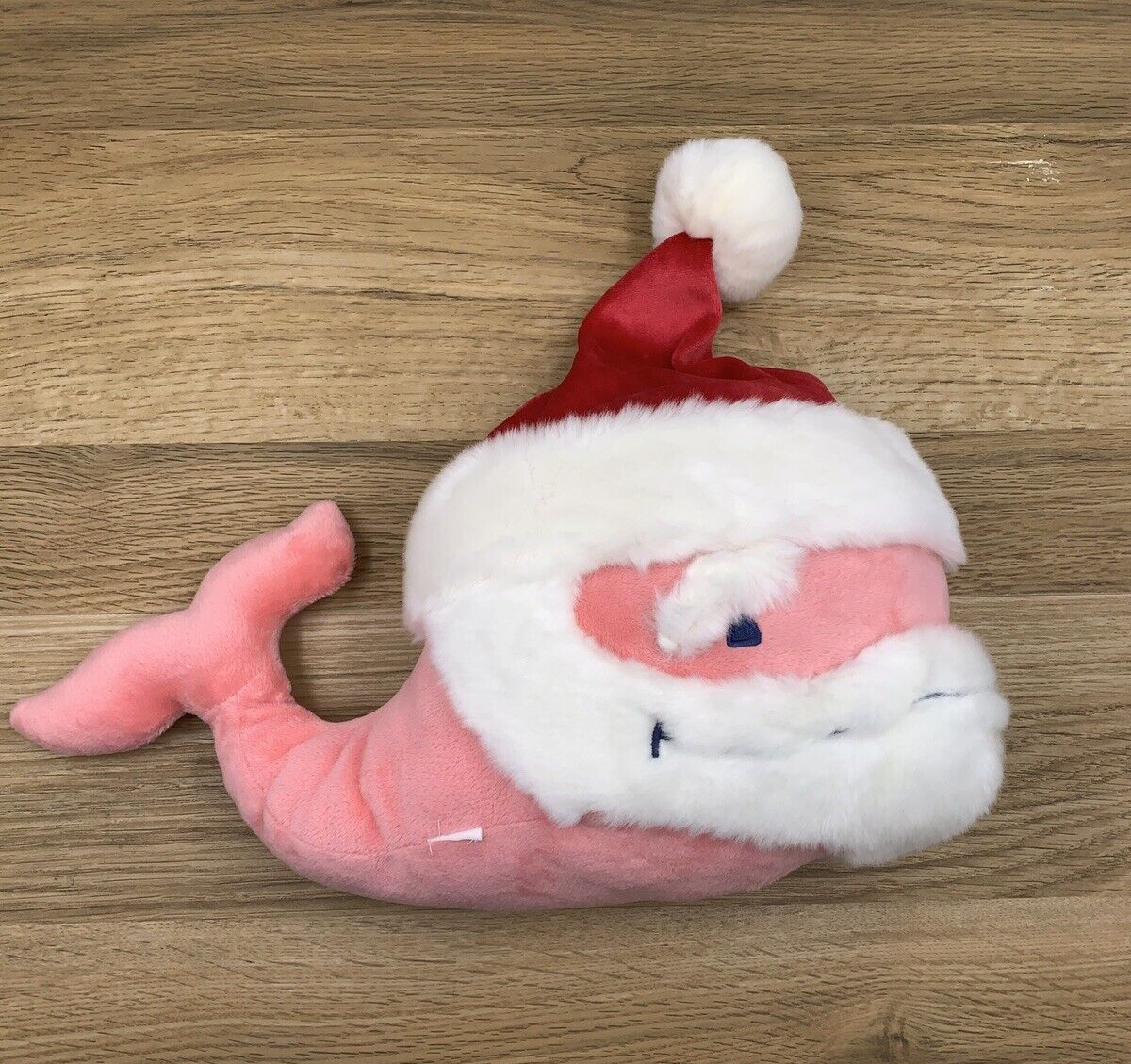 Vineyard Vines Santa with Beard Plush Pink Whale Stuffed Toy