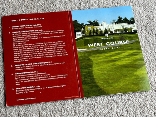 Seb Coe Team GB Olympian HAND SIGNED Wentworth Golf Course Scorecard - Picture 3 of 3