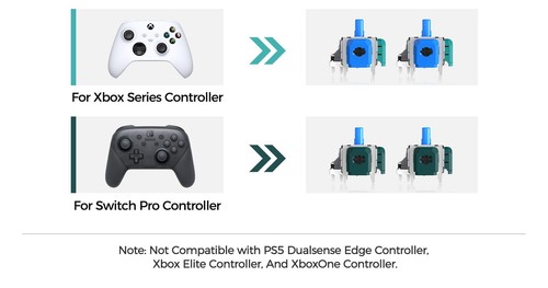 AKNES × HALLPI TMR Electromagnetic Anti-Drift Joystick PS4 Switch Pro PS5 Repair - Imagen 11 de 18