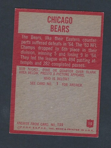 1965 Philadelphia Football - SET BREAK HIGH GRADE SINGLES EX+++  Pick From List - Picture 27 of 381