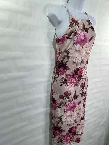 Joe & Elle Bodycon-Kleid Damen Gr. M rosa Blumen Stretch Träger ärmellos - Bild 2 von 11