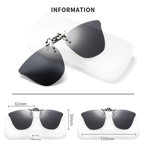 Clip On Flip Up Polarized Sunglasses For Women Rimless Driving Glasses UV400 - Picture 6 of 18