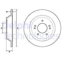 2X Delphi BG4708C Bremsscheibe FüR Hyundai KIA