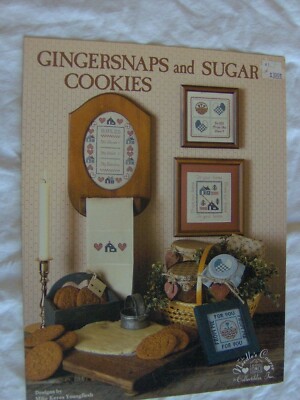 GINGERSNAPS and SUGAR COOKIES CROSS STITCH PATTERN CHART House Rules Hearts Home