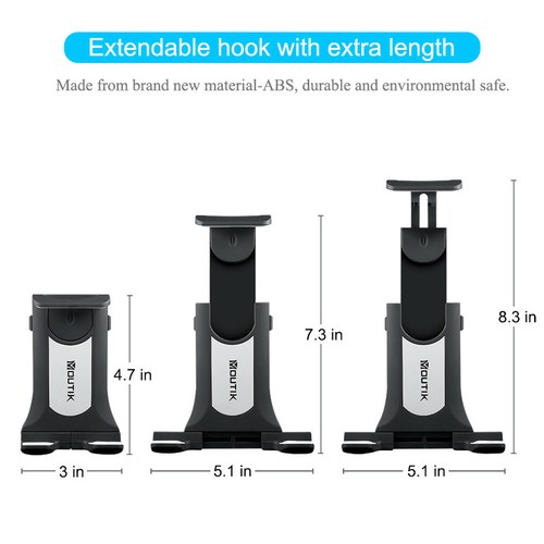 Strong Universal Car Tablet Mount Holder Cradle 360 Rotation fr iPad Andriod Tab - Picture 11 of 12